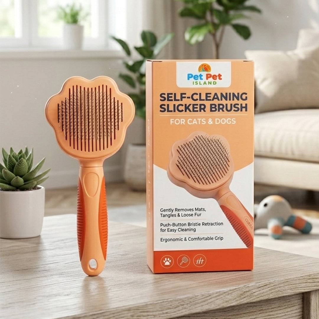Self-Cleaning Slicker Brush