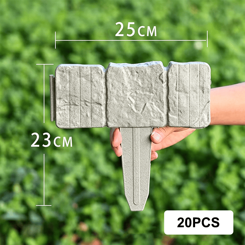 🌻Stone-effect garden fence🌻High-quality, durable simulated stone garden fence