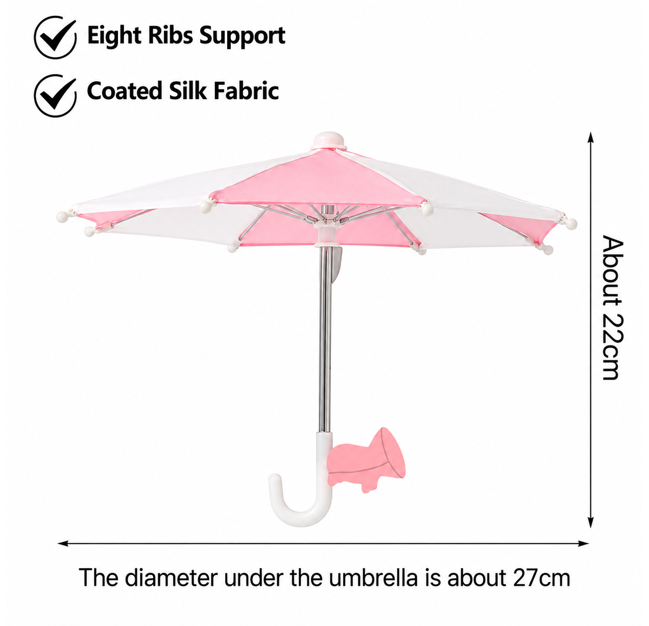 Universal Adjustable Phone Umbrella & Suction Cup Stand