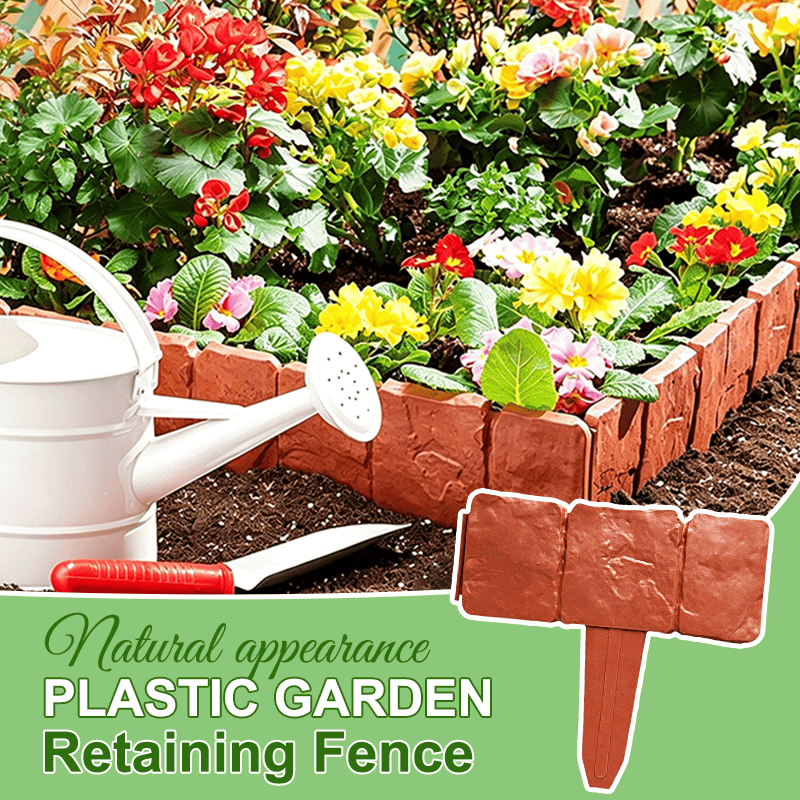 🌻Stone-effect garden fence🌻High-quality, durable simulated stone garden fence