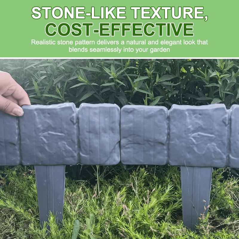 🌻Stone-effect garden fence🌻High-quality, durable simulated stone garden fence