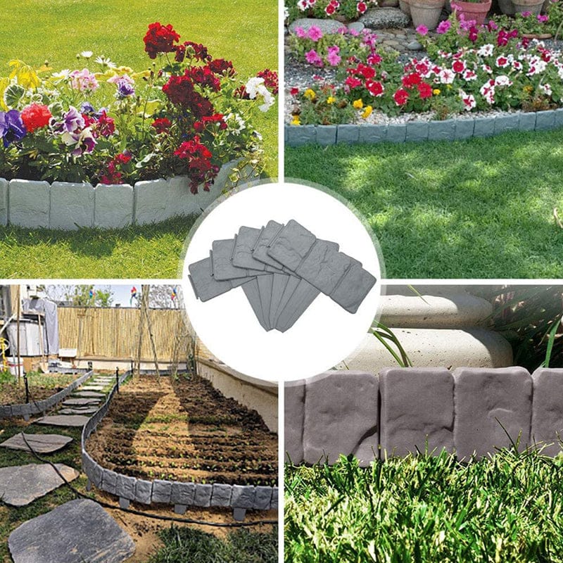 🌻Stone-effect garden fence🌻High-quality, durable simulated stone garden fence