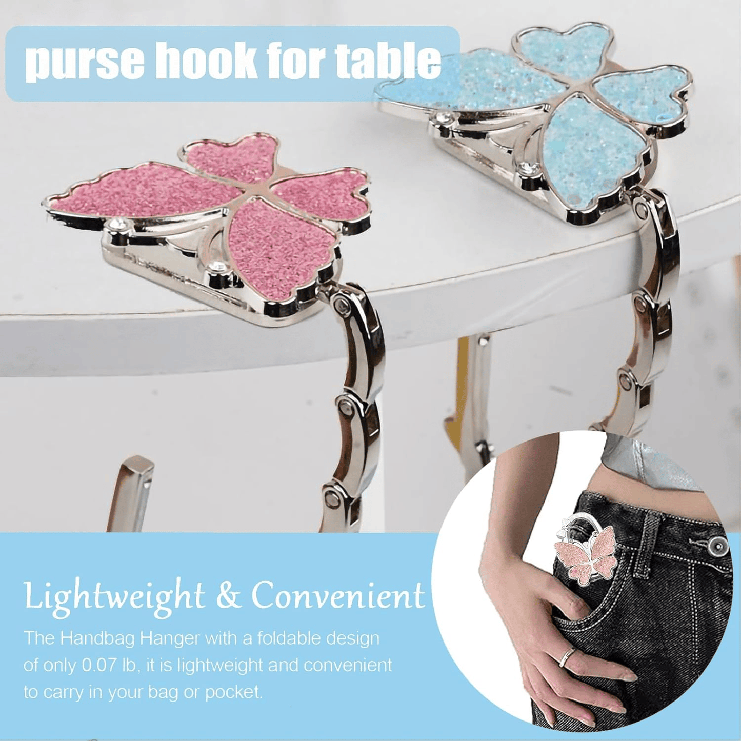 🦋 Butterfly Foldable Handbag Hanger