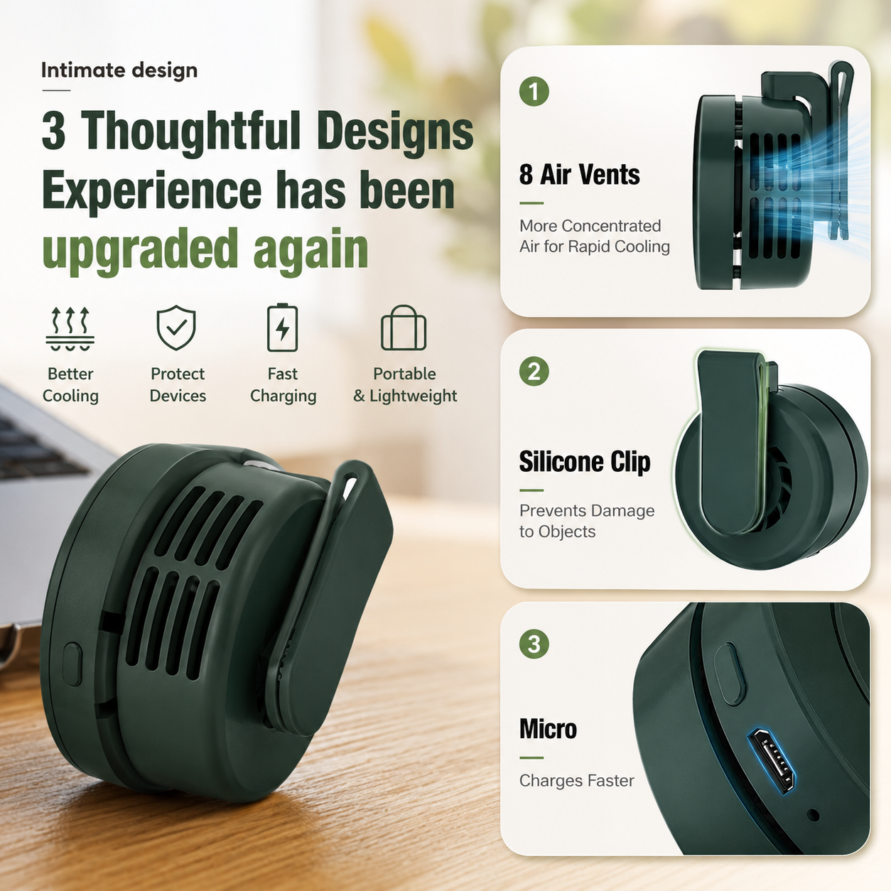 🌬️Portable Silent Mini Bladeless Electric Fan