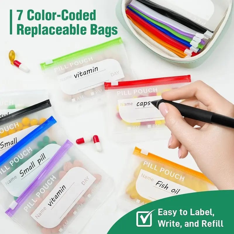 🏆Flash Sale⚡ 50K+ HAPPY CUSTOMERS! Waterproof Pill Pouch Set-14Pcs Bags Inside
