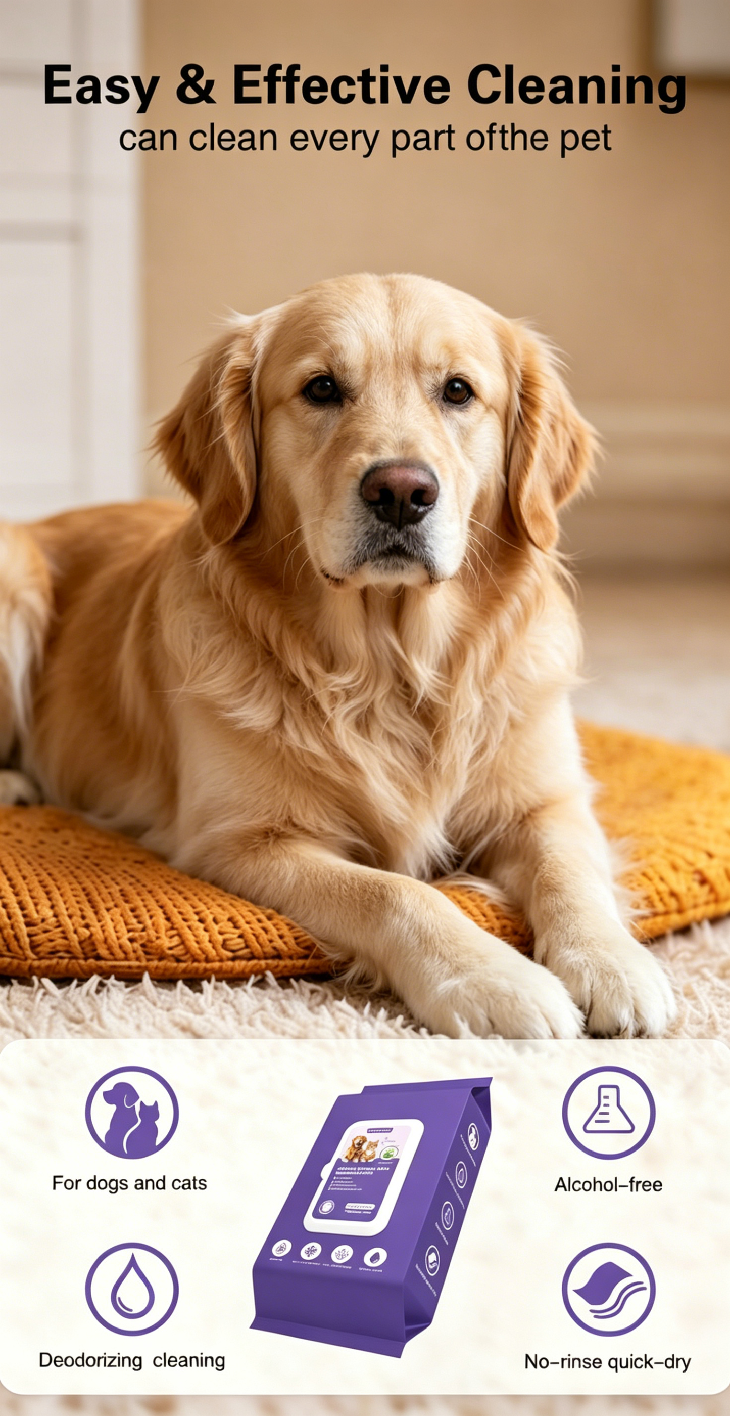 PET Disposable Grooming Wipes