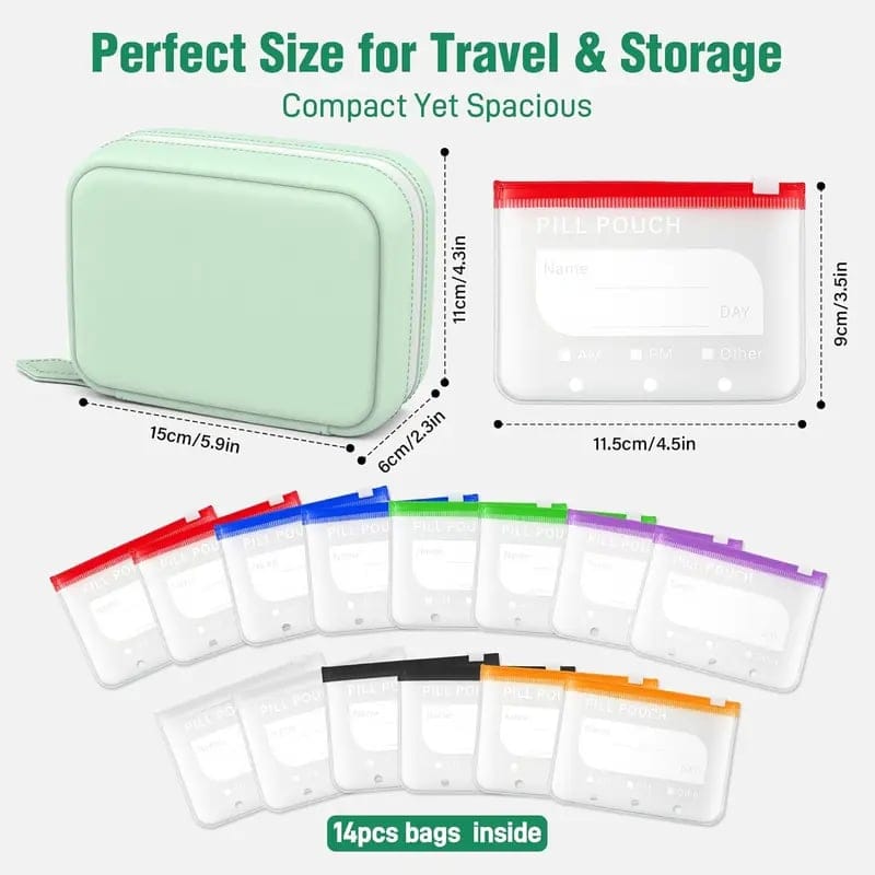 🏆Flash Sale⚡ 50K+ HAPPY CUSTOMERS! Waterproof Pill Pouch Set-14Pcs Bags Inside