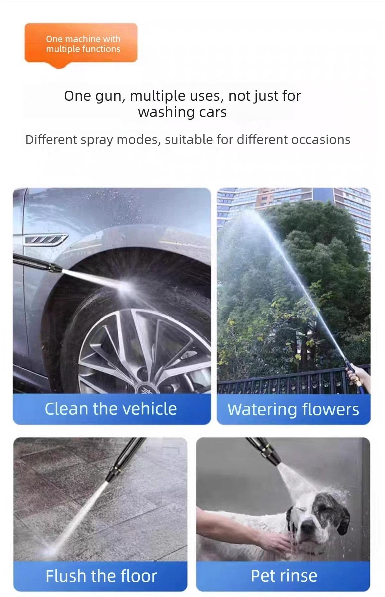 🔥LAST DAY 55% OFF -NO PRESSURE WASHER NEEDED,Home High-Pressure Car Wash Water Gun
