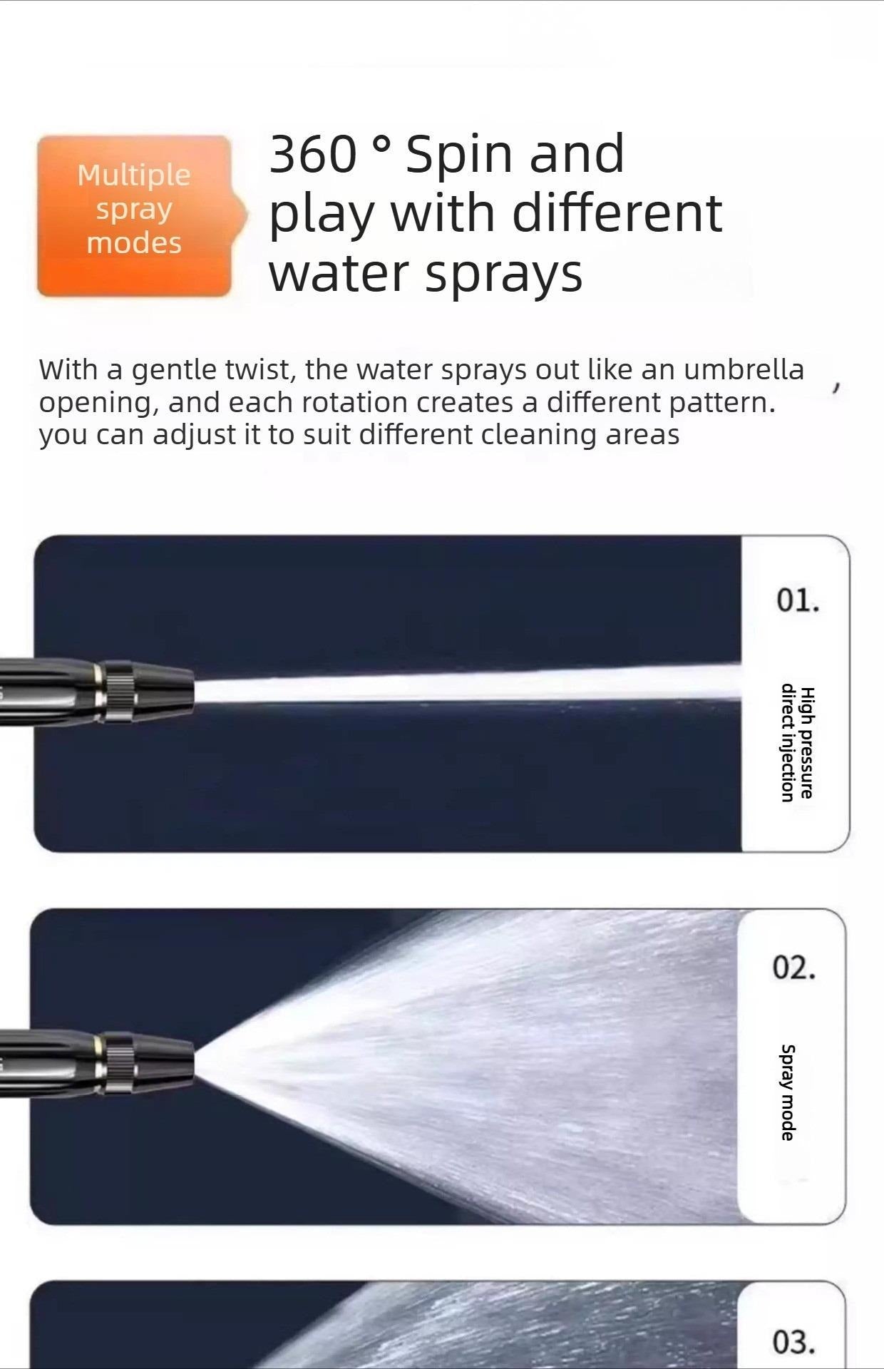 🔥LAST DAY 55% OFF -NO PRESSURE WASHER NEEDED,Home High-Pressure Car Wash Water Gun