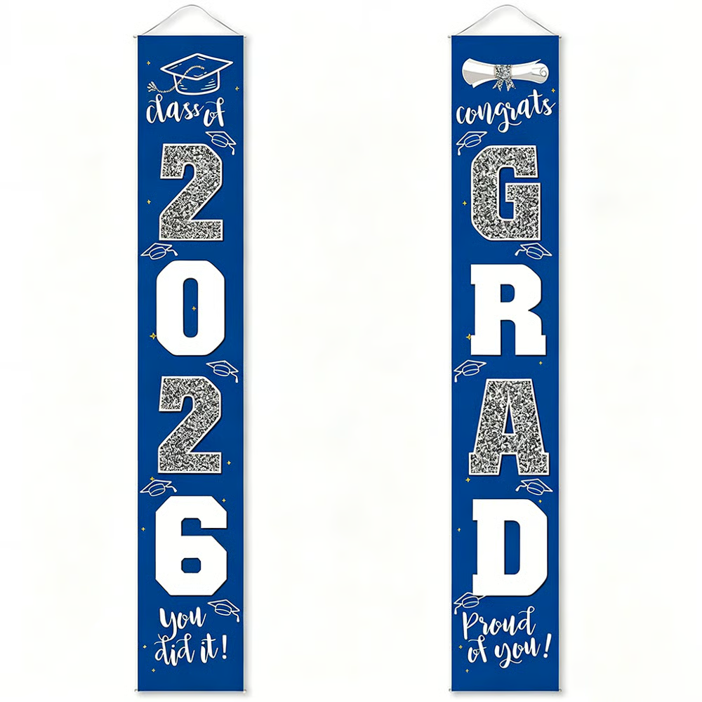 🔥LAST DAY 50% OFF - 🎓Class of 2026 Graduation Banner | Congrats Grad Front Door Porch Decor for Graduation Party