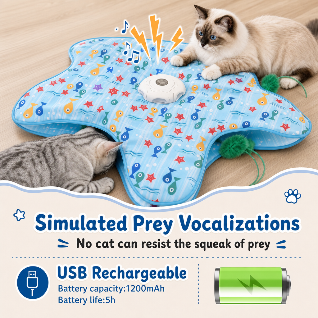 Smart Interactive Feather Cat Toy – Relieves Boredom and Encourages Active Play