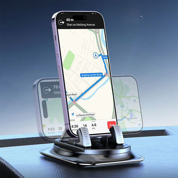 360° Rotating Car Phone Holder – Stable Grip • One-Hand Operation • Anti-Slip Protection
