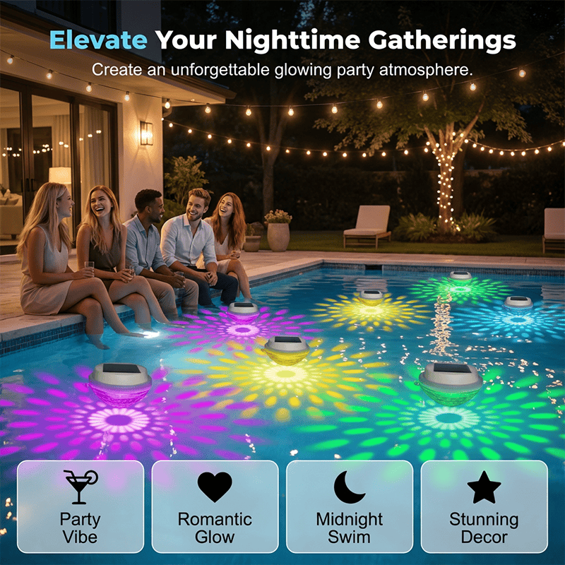 LED Solar Floating Pool Light