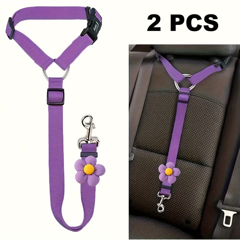 2-in-1 Dog Car Seat Belt & Walking Leash